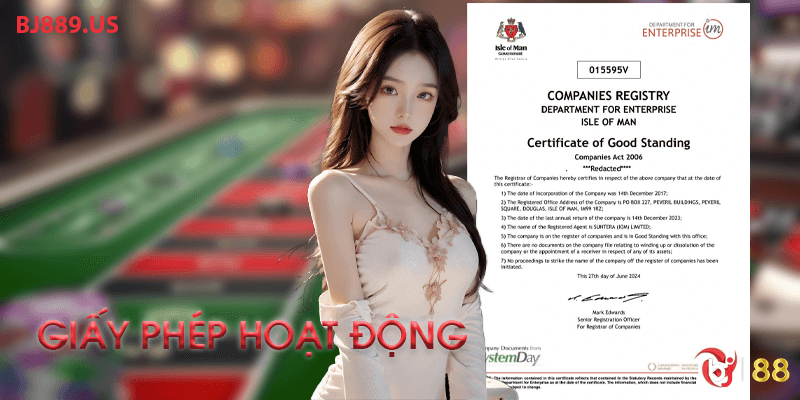 Nội dung và phạm vi giấy phép hoạt động BJ88